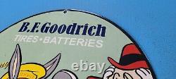 Vintage Goodrich Tires Porcelain Tires Batteries Gas Service Station Pump Sign