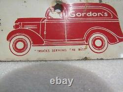 Vintage Gordons Potato Chips Magic Pak Metal Sign Trucks Serving The Best