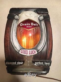 Vintage Grain Belt Beer Bubbler Sign Minneapolis Brewing Co. Minnesota Mn