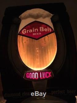 Vintage Grain Belt Beer Bubbler Sign Minneapolis Brewing Co. Minnesota Mn