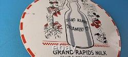 Vintage Grand Rapids Creamery Sign Mickey Mouse Drink Milk Gas Service Sign