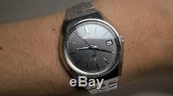 Vintage Grand Seiko 5645-8000 Linen Gray Automatic Watch, Signed Bracelet