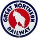 Vintage Great Northern Porcelain Sign Train Station Freight Rail Road Gas Oil