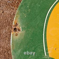 Vintage Green Bay NFL Packers Gasoline Oil Gas Pump Enamel Porcelain Sign