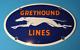 Vintage Greyhound Porcelain Gas Bus Lines Transportation Auto Dog Service Sign