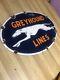 Vintage Greyhound Bus Porcelain Sign Rare Greyhound Lines Oval 24 Inch