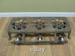 Vintage Griswold Cast Iron Gas Grill 3 Burner Camp Stove Marked signed bottom