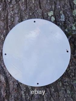 Vintage Grizzly Gasoline Dubbs Cracked Porcelain Sign 12