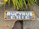 Vintage Guaranteed Original. Bucyrus Erie Porcelain Sign. Railroad Shovel Equip