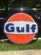Vintage Gulf Gas Station Plastic Advertising Sign Large 6 Ft