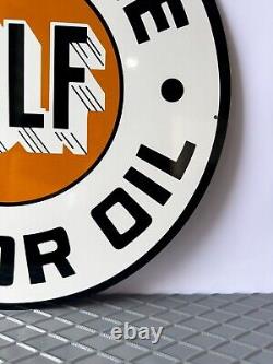 Vintage Gulf Supreme Motor Oil Sign 19.7 (50cm)