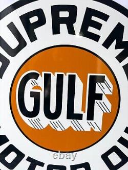 Vintage Gulf Supreme Motor Oil Sign 19.7 (50cm)