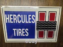 Vintage HERCULES TIRES Metal Sign