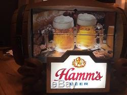 Vintage Hamm's Beer Barrel Sign Flip Motion 8 Scenes Lighted Sign