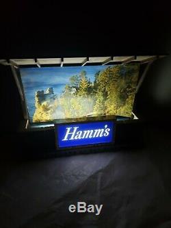 Vintage Hamm's Beer Light Bar Top Sign, Sky Blue Waters Working extra Lake scene