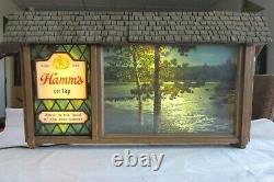 Vintage Hamm's Beer Scene O Rama Scrolling Sign Sky Blue Waters 1960's