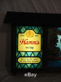 Vintage Hamm's Beer Scene-o-rama Motion Scrolling Lighted Sign-nice