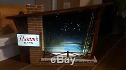 Vintage Hamm's Excellent Cond Starry Night Motion Lighted Beer Sign