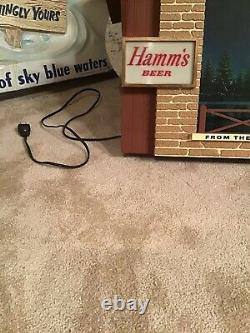 Vintage Hamms Beer Lighted Motion Sign Large Starry Nights