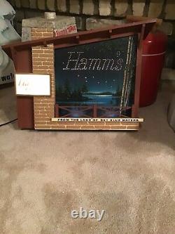 Vintage Hamms Beer Lighted Motion Sign Large Starry Nights