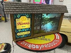Vintage Hamms Beer Sign Motion Scene O Rama With Waterfall Red Canoe Campfire