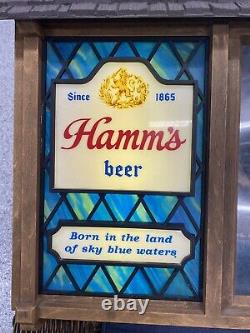 Vintage Hamms Beer Sign Motion Scene O Rama With Waterfall Red Canoe Campfire