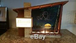 Vintage Hamms Holy Grail Moon to Moon Starry Night beer sign motion Hamm's light