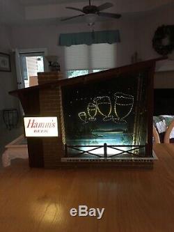 Vintage Hamms Lighted Goblets Starry Night Beer Sign