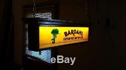 Vintage Hanging Double Side Advertising Display Sign Bardahl Outboard