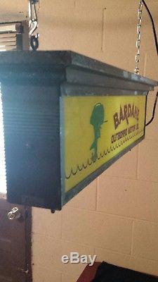 Vintage Hanging Double Side Advertising Display Sign Bardahl Outboard
