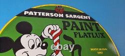 Vintage Hardware Paint Sign Porcelain Patterson Sargent Store Gas Pump Sign