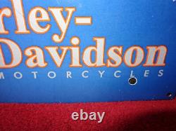 Vintage Harley Davidson Motorcycle Dealer 16 Porcelain Metal Gasoline Oil Sign