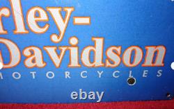 Vintage Harley Davidson Motorcycle Dealer 16 Porcelain Metal Gasoline Oil Sign