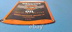 Vintage Harley Davidson Motorcycles Porcelain Motor Oil Quart Can Gas Pump Sign