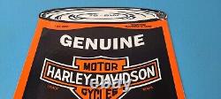 Vintage Harley Davidson Motorcycles Porcelain Motor Oil Quart Can Gas Pump Sign