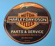 Vintage Harley Davidson Motorcycles Sign Parts Service Porcelain Gas Pump Sign
