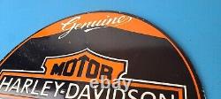 Vintage Harley Davidson Motorcycles Sign Parts Service Porcelain Gas Pump Sign