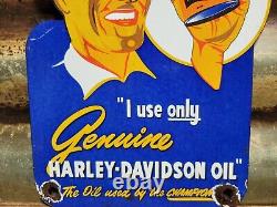 Vintage Harley Davidson Porcelain Sign Motorcycle Dealer Sales Motor Service