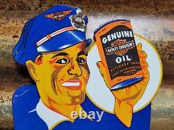 Vintage Harley Davidson Porcelain Sign Motorcycle Dealer Sales Motor Service