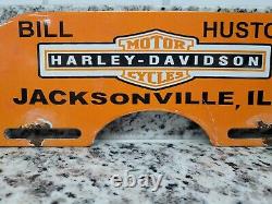 Vintage Harley Davidson Porcelain Sign Motorcycle Topper Dealer Sales Gas Oil