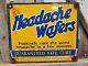 Vintage Headache Wafers Porcelain Sign Doctors Cure Remedy Hospital Medicine
