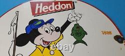 Vintage Heddon Porcelain Fishing Sales Tackle Lures Bait Store Gas Pump Sign