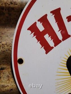 Vintage Hi-speed Ethyl Porcelain Sign Gas Station Service Gasoline Antinock Sign