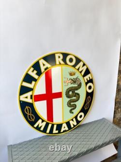 Vintage High-Quality Alfa Romeo Sign XL Alfa Romeo MILANO sign 19.7 (50cm)