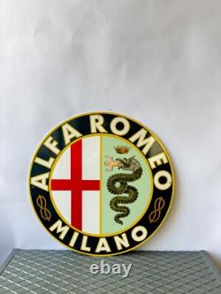 Vintage High-Quality Alfa Romeo Sign XL Alfa Romeo MILANO sign 19.7 (50cm)