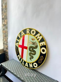 Vintage High-Quality Alfa Romeo Sign XL Alfa Romeo MILANO sign 19.7 (50cm)