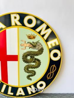 Vintage High-Quality Alfa Romeo Sign XL Alfa Romeo MILANO sign 19.7 (50cm)