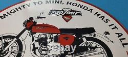 Vintage Honda Automobiles Porcelain Cb750 Gas Motorcycles Service Sales Sign