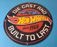 Vintage Hot Wheels Porcelain Sign American Die-cast Cars Gas Pump Sign