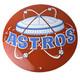 Vintage Houston Astros Sign Mlb Baseball Stadium Texas Porcelain Gas Sign